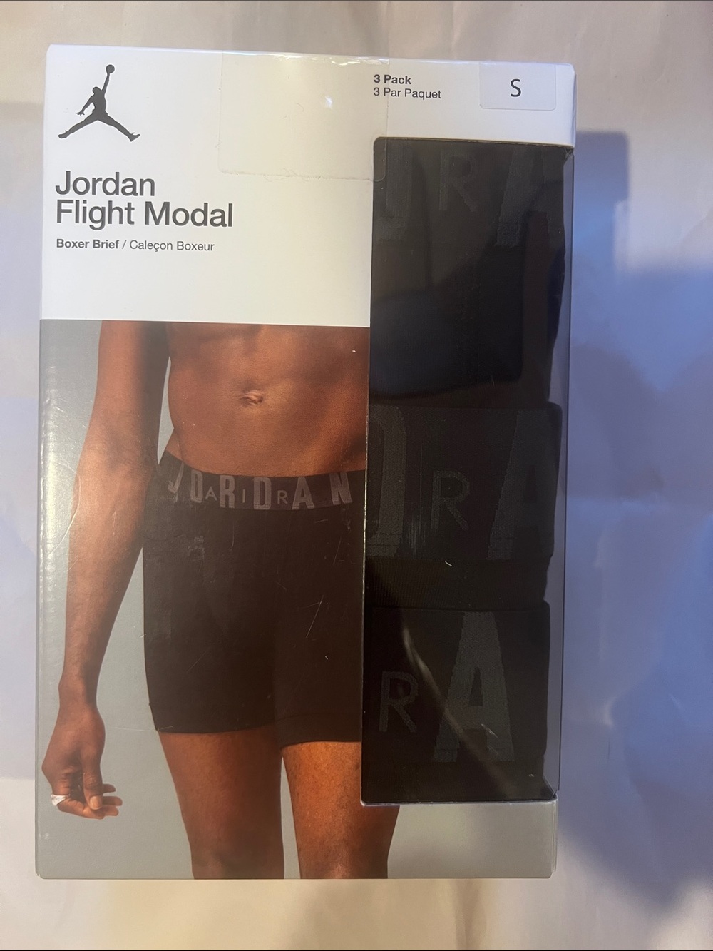 Jordan Flight Modal Black Boxer Briefs 3-Pack size small